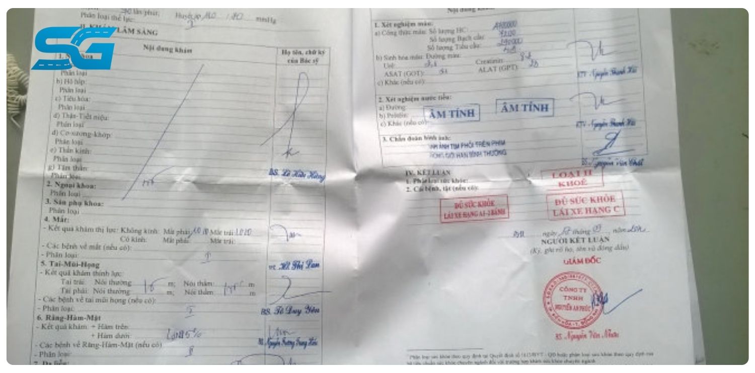 khám sức khỏe thi bằng lái A1